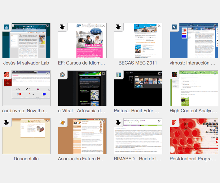 Capturas de pantalla de tros sitios web
