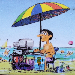 Marcos de Miguel (dragoncillos) en la playa